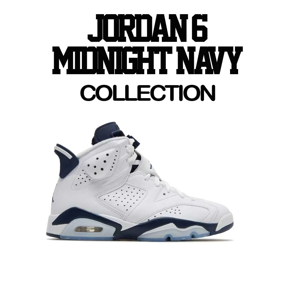 Retro 6 Midnight Navy Shirt - Raging Face - White