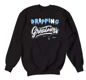 Retro 9 University Blue Sweater - Dripping Greatness - Black