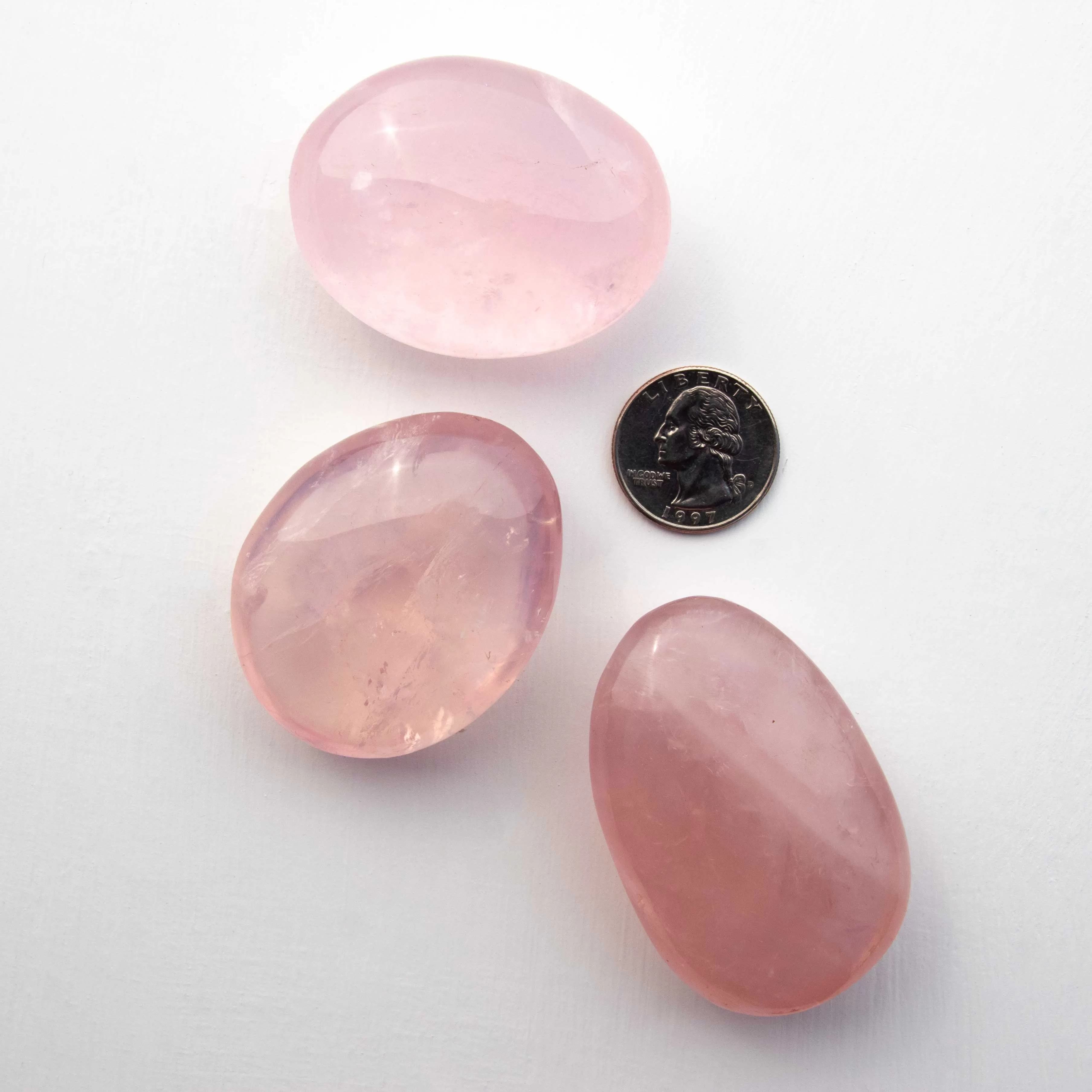 Rose Quartz - Palm Stone