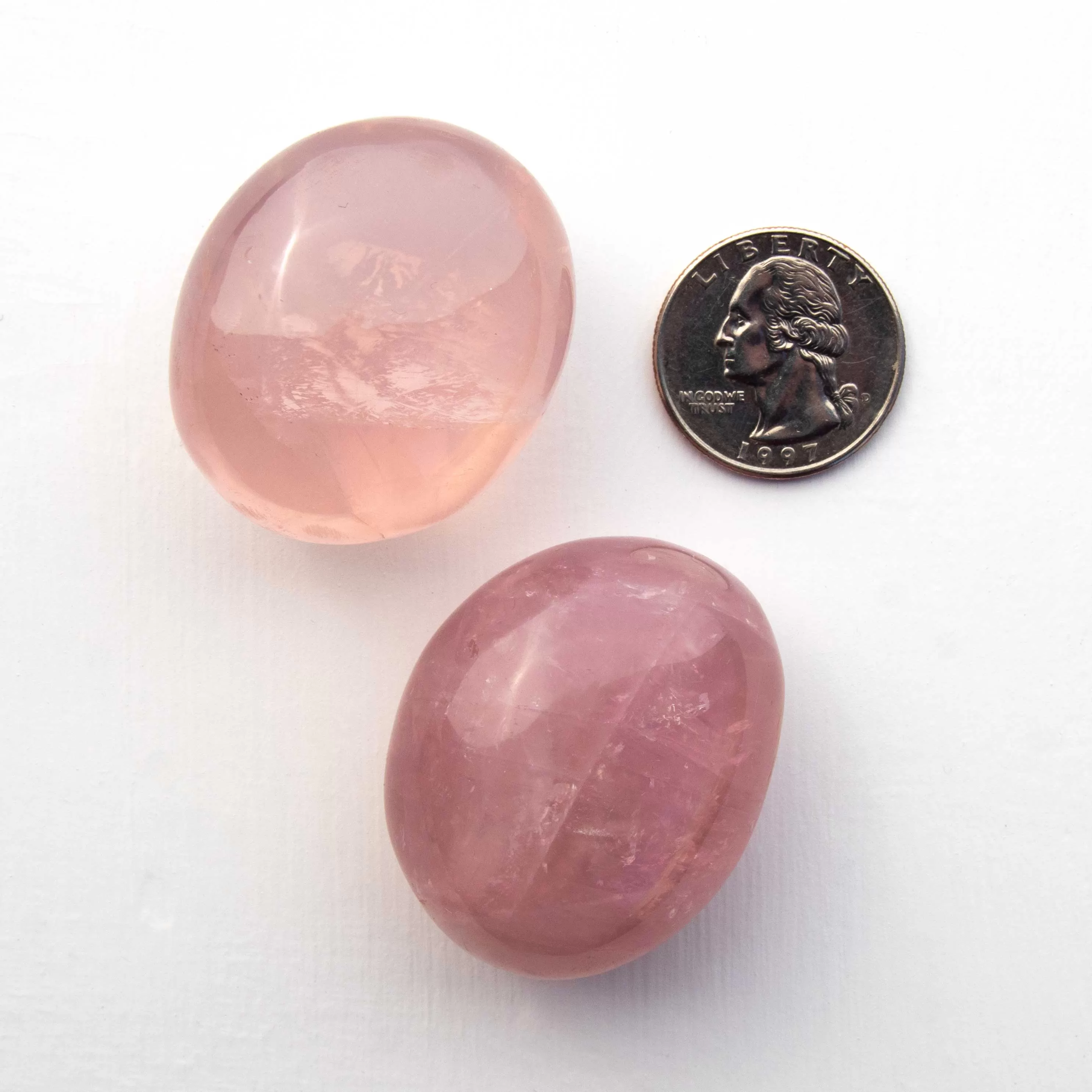 Rose Quartz - Palm Stone