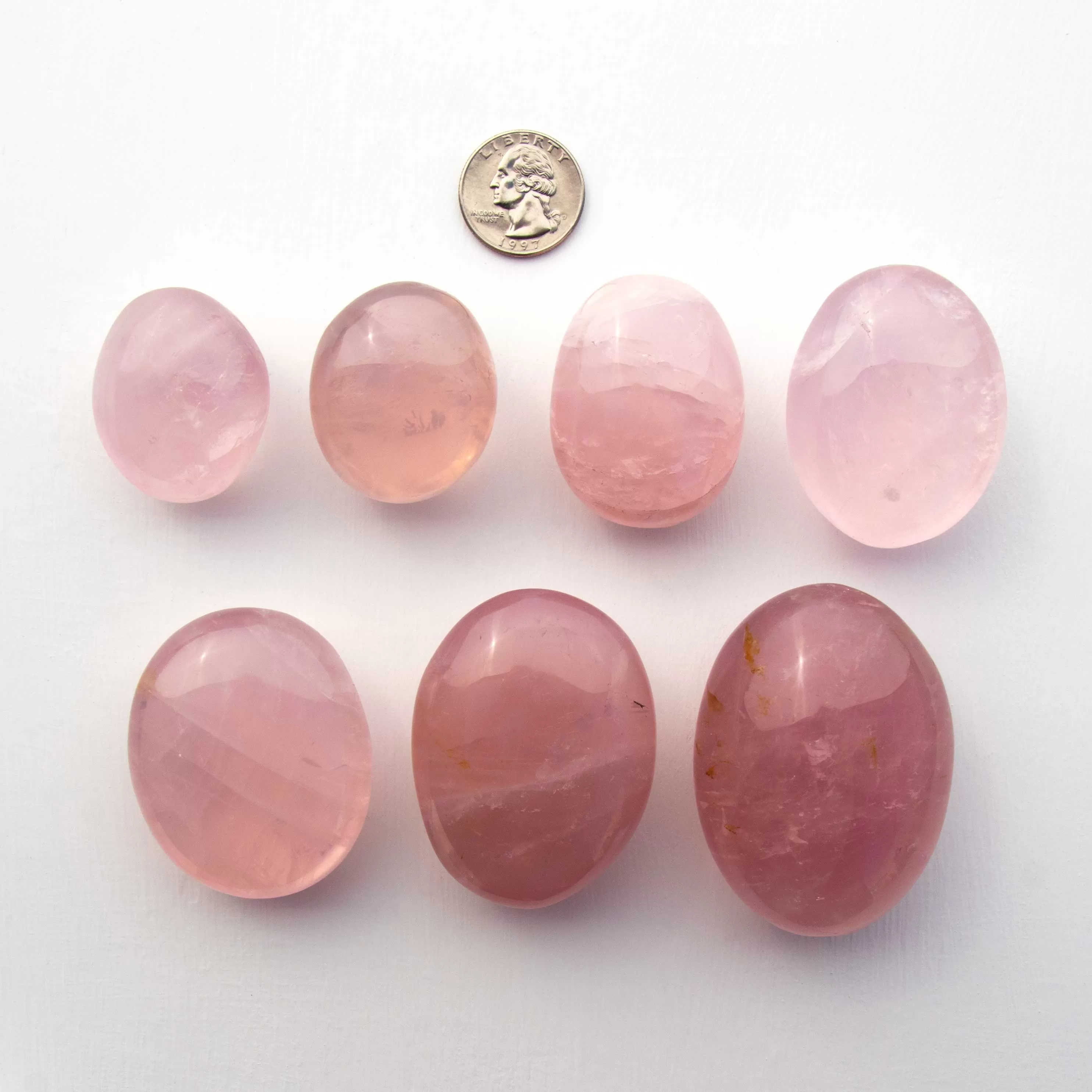 Rose Quartz - Palm Stone