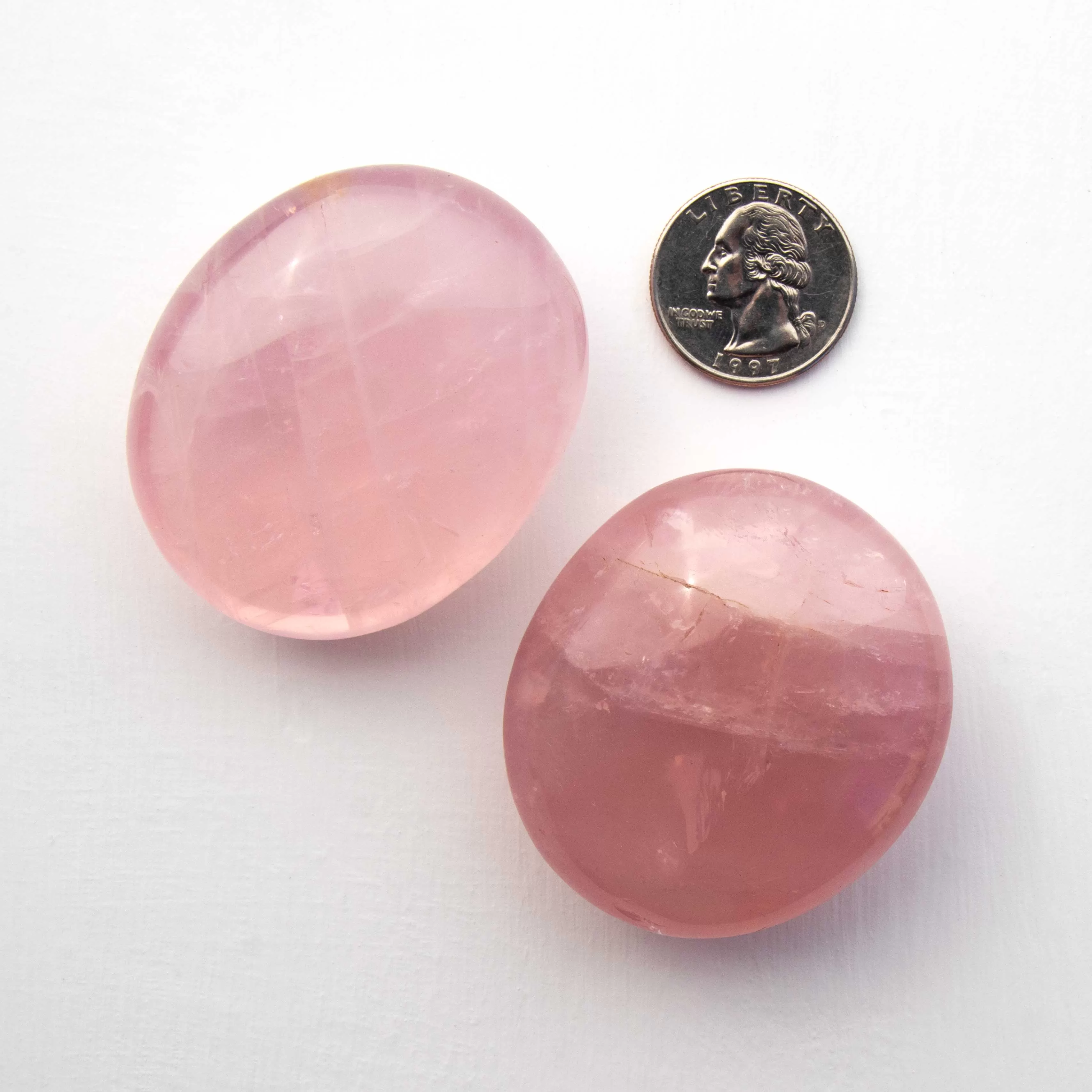 Rose Quartz - Palm Stone