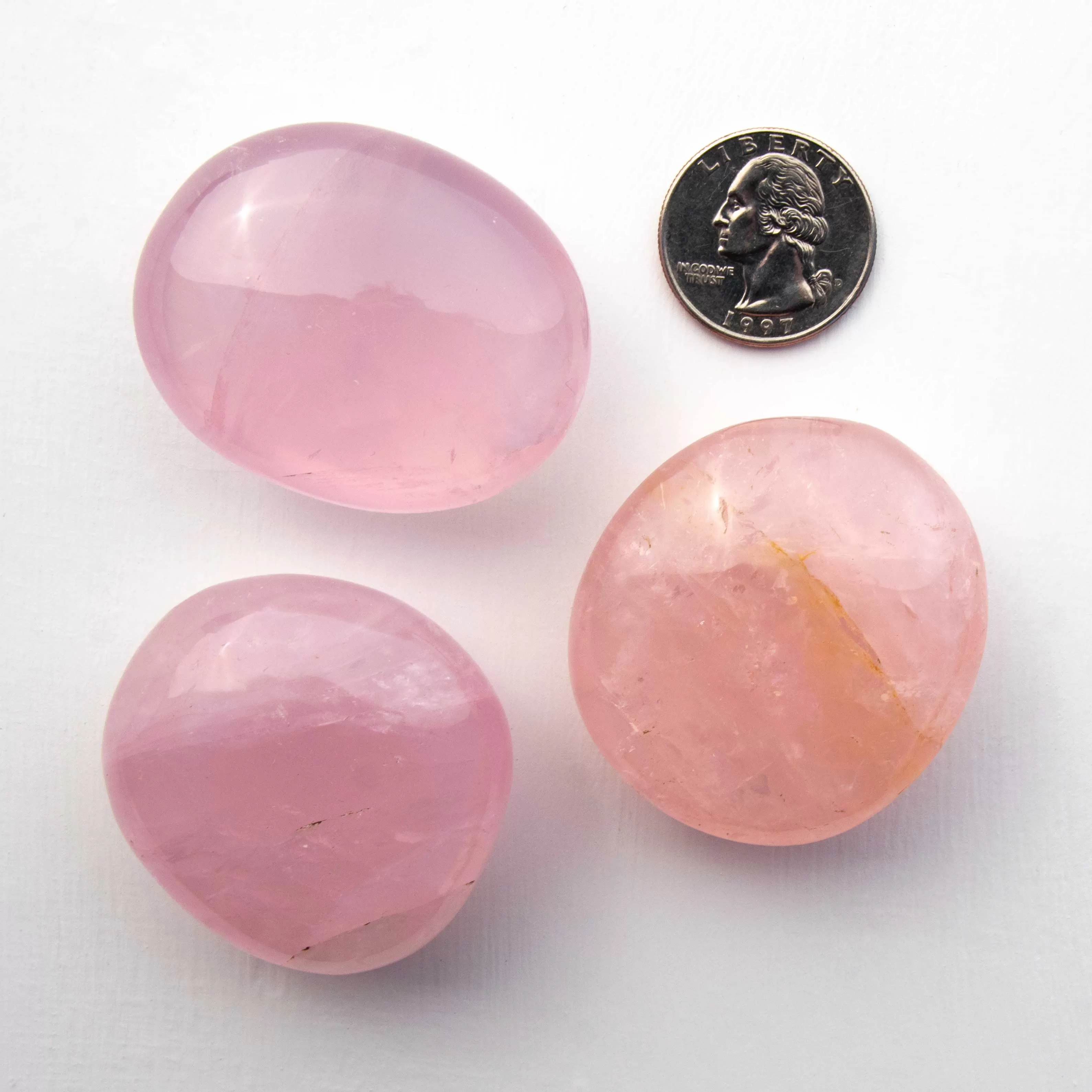 Rose Quartz - Palm Stone