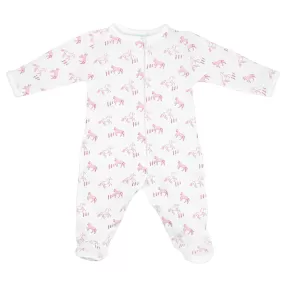 Running Horses Printed footie | Baby Girl