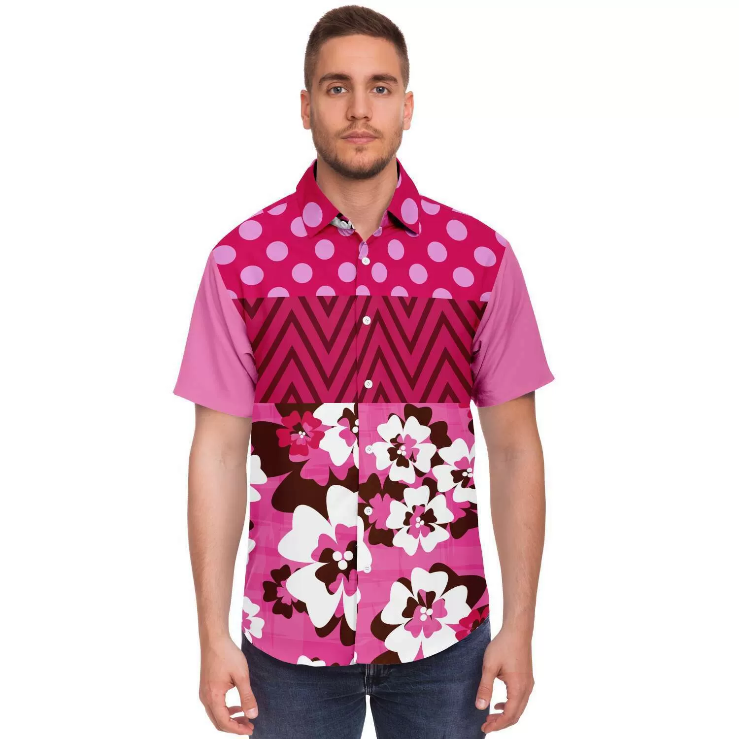 Shangri-La Short Sleeve Button Down Shirt