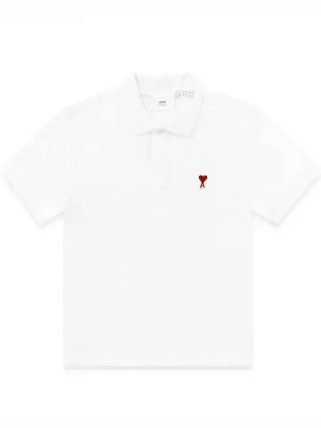 Small heart logo polo shirt white BFUP 34158068 270019 1038354