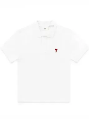 Small heart logo polo shirt white BFUP 34158068 270019 1038354