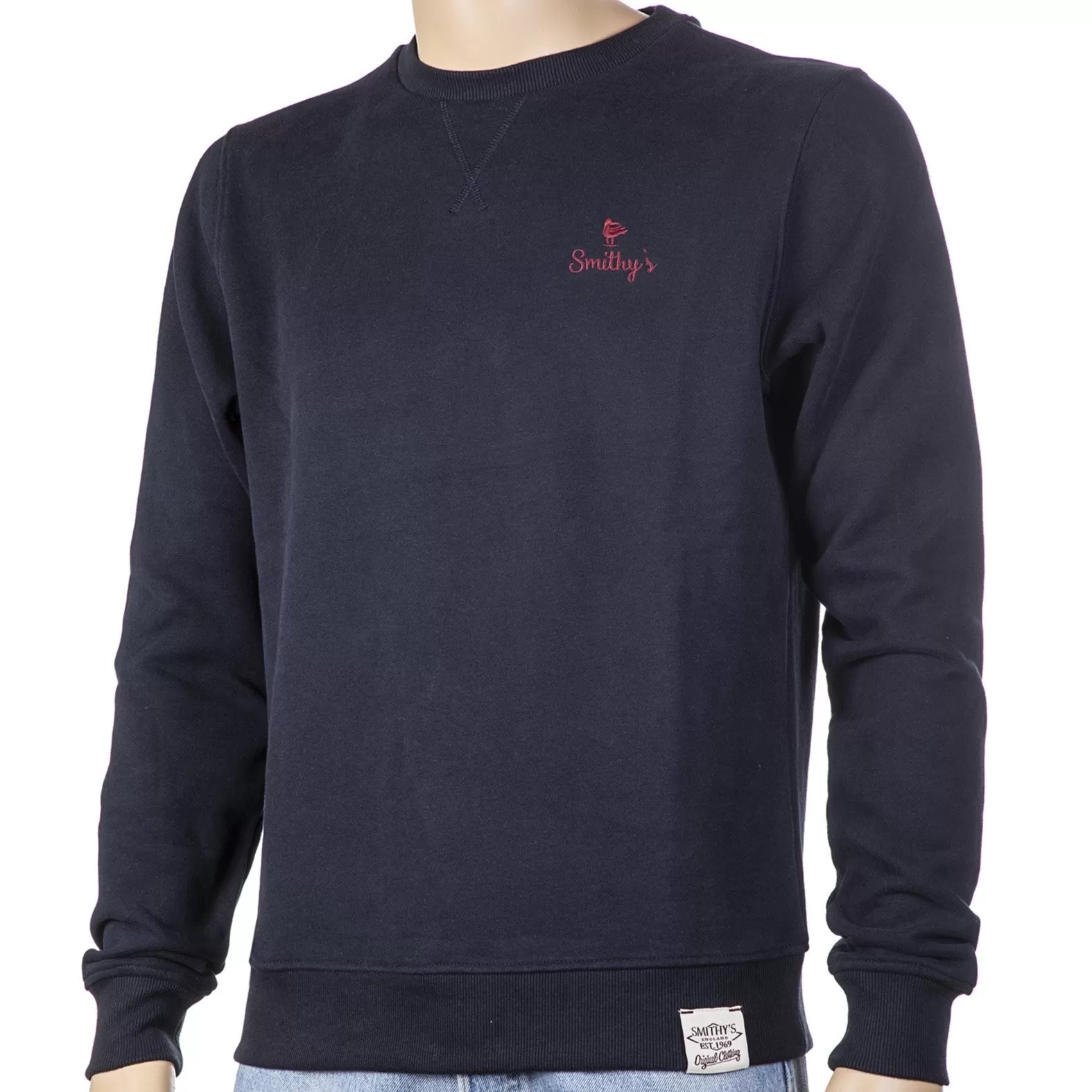 Smithy's blue men's crewneck sweatshirt