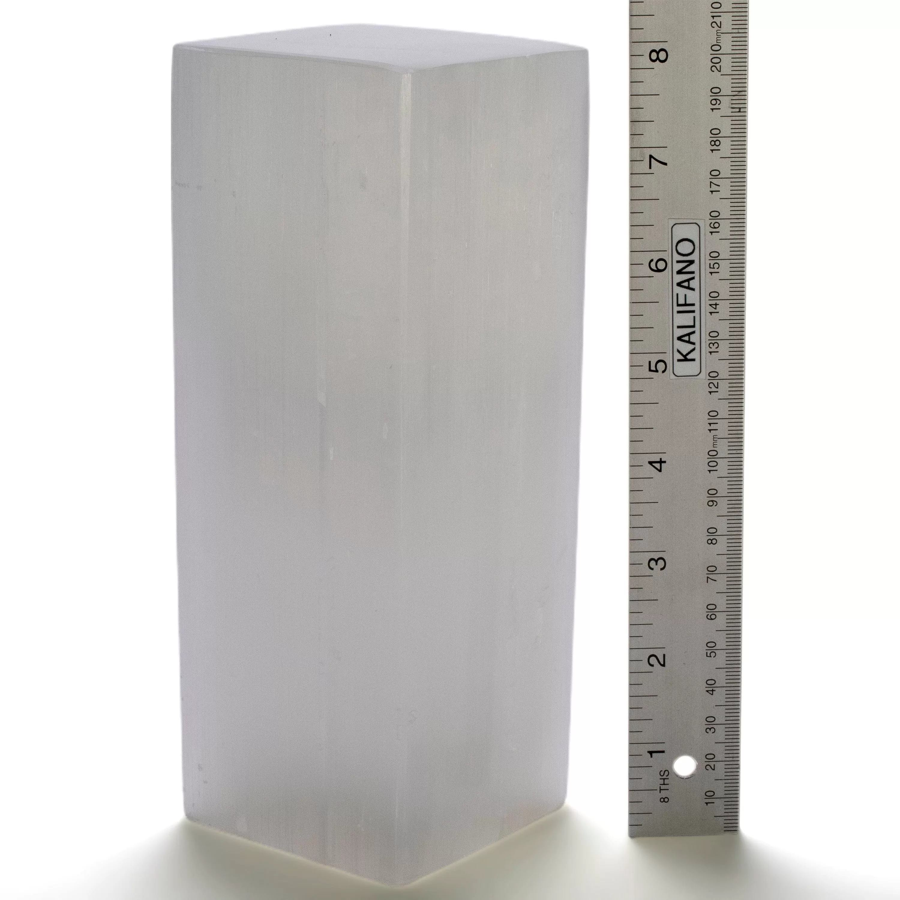 Square Selenite Lamp from Morocco - 8