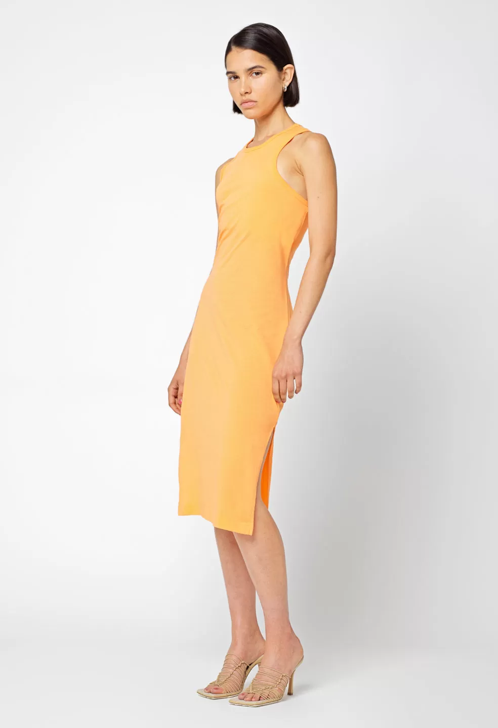 Supima Racerback Midi Dress / Orange Pop