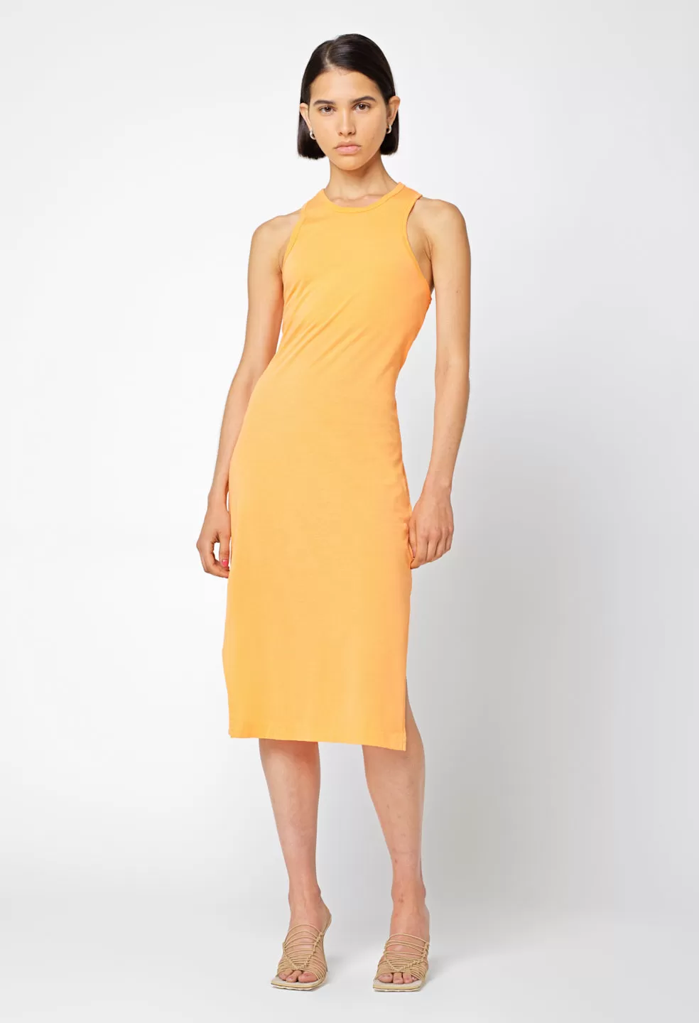 Supima Racerback Midi Dress / Orange Pop