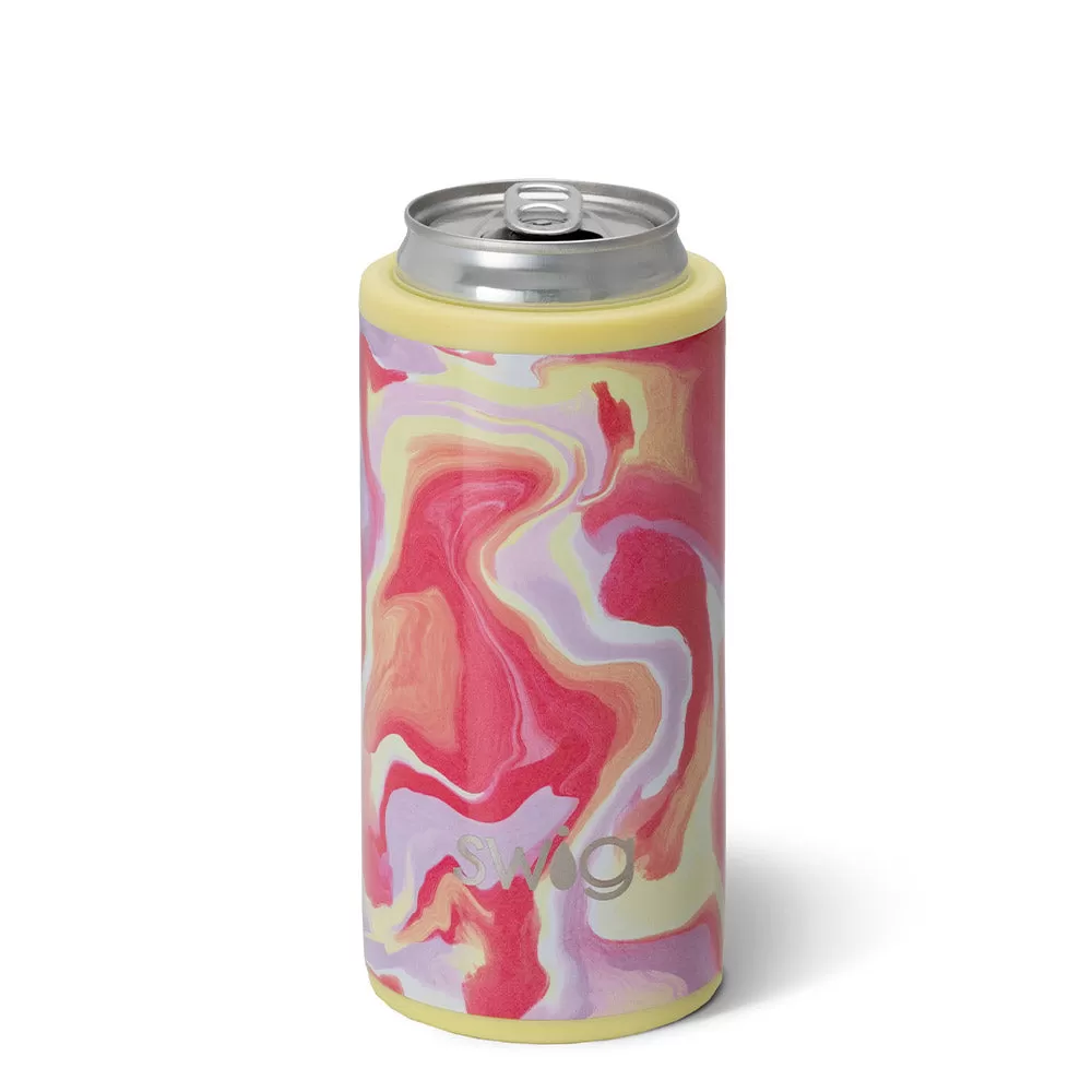 SWIG {PINK LEMONADE} Skinny Insulated Stainless Steel Can Cooler (12 oz.)