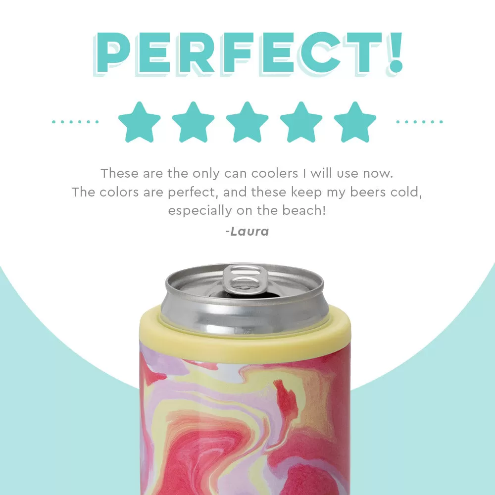 SWIG {PINK LEMONADE} Skinny Insulated Stainless Steel Can Cooler (12 oz.)