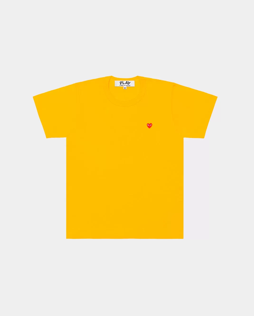 T314 SMALL RED HEART T-SHIRT / YELLOW