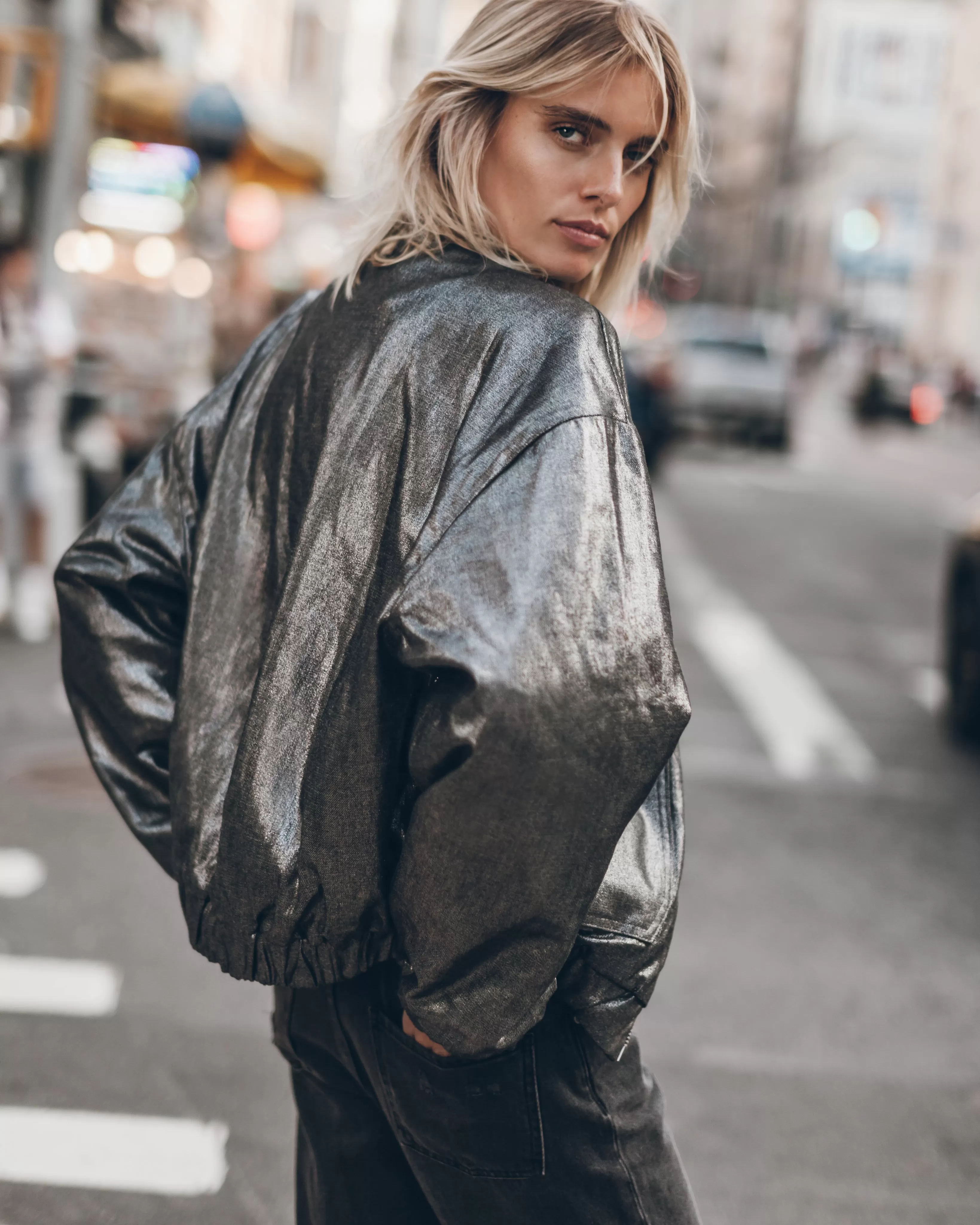 The Silver Bomber Jacket