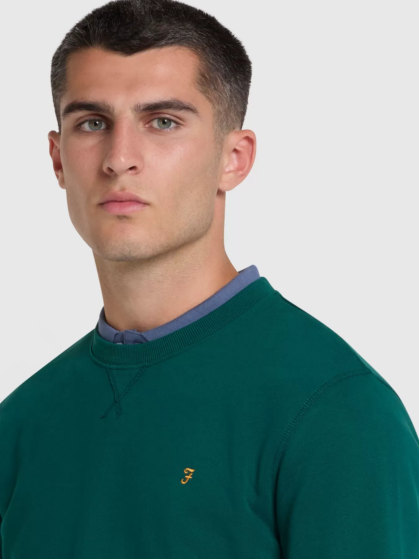 Tim Organic Cotton Crew Neck Sweatshirt In Botanic Green