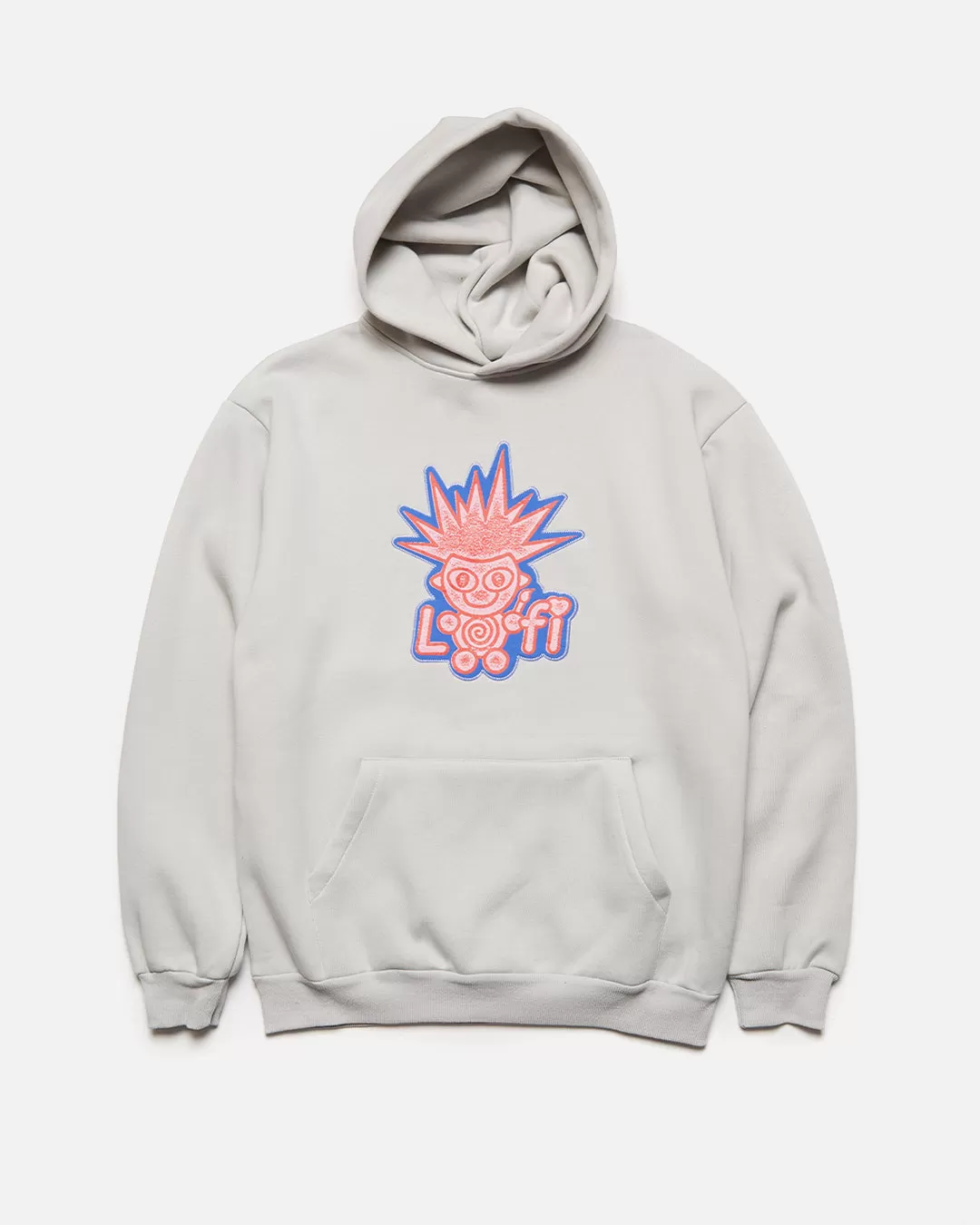 Troll Applique Pullover Hood - Cement