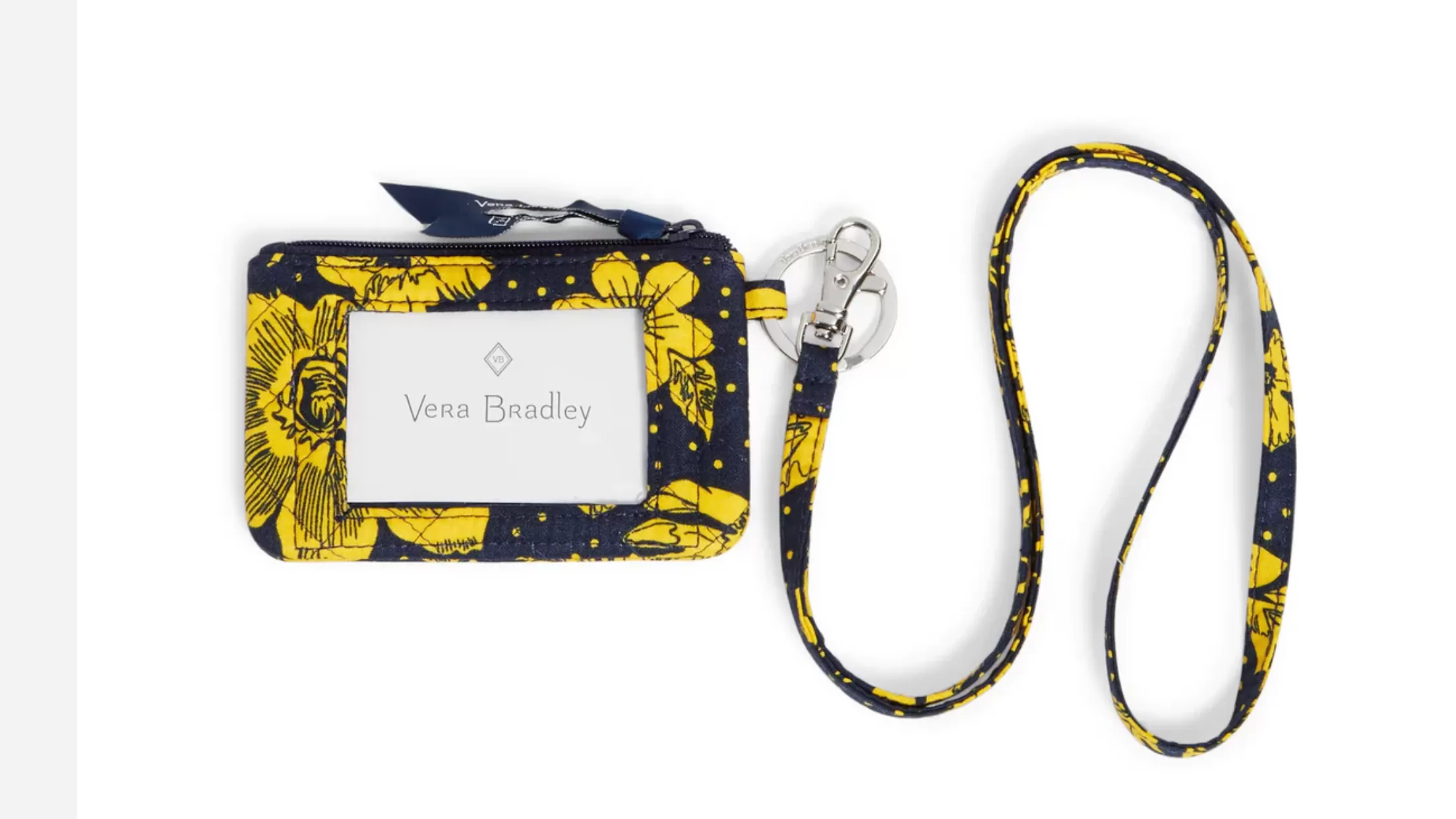 VERA BRADLEY COLLEGIATE ZIP ID LANYARD