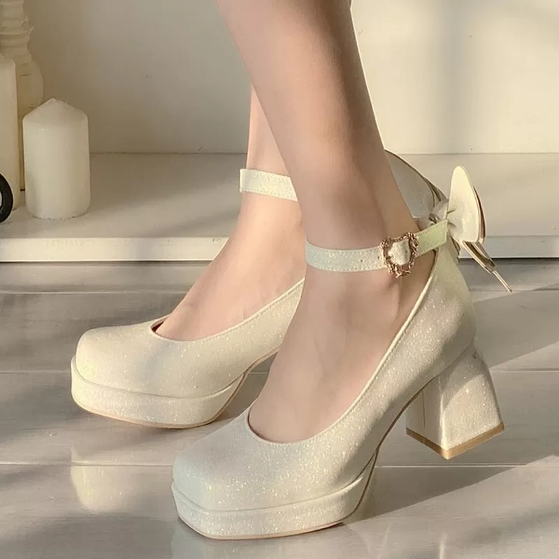 Women's Bow Lolita High Heels - Kimi