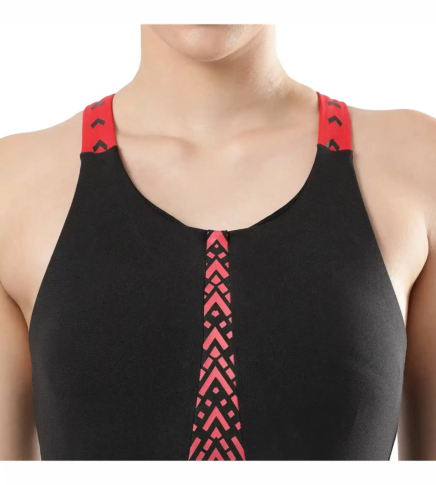 Women's Endurance Hydrorpo Legsuit Swimwear  - Black  &  Fed Red