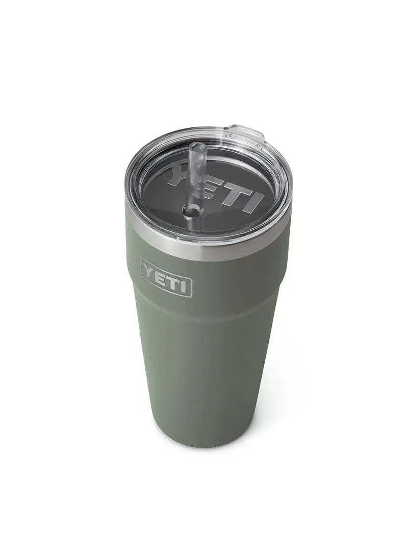 Yeti Rambler 26oz Straw Cup Camp Green